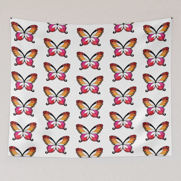 Item preview, Butterfly Wings Lesbian Pride Flag designed and sold by Middy's Art.