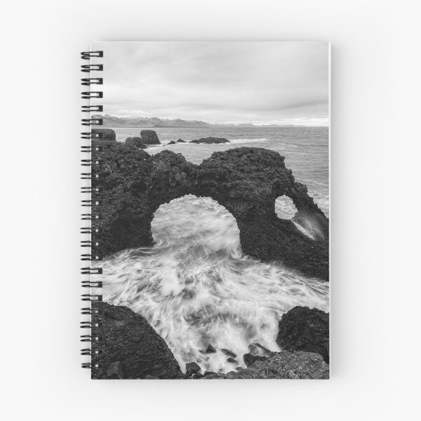 Item preview, Gatklettur Iceland Black And White Seascape designed and sold by Catherine Reading.