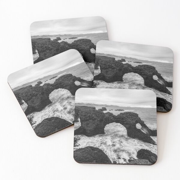 Item preview, Gatklettur Iceland Black And White Seascape designed and sold by Catherine Reading.