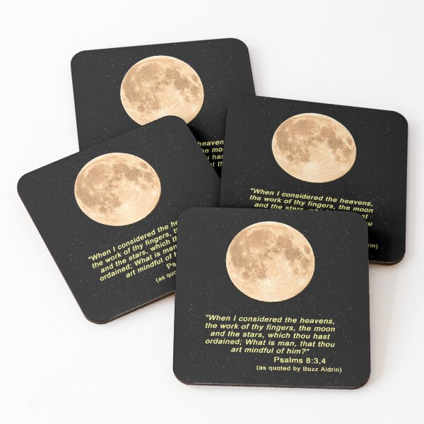 Item preview, Full Golden Moon and Stars - Bible Verses - Psalms 8:3,4 - As Quoted by Buzz Aldrin designed and sold by DEL-Productions.