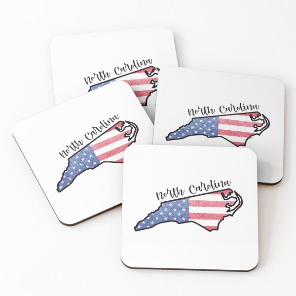 Item preview, North Carolina State Outline with Patriotic USA American Flag designed and sold by Gsallicat.