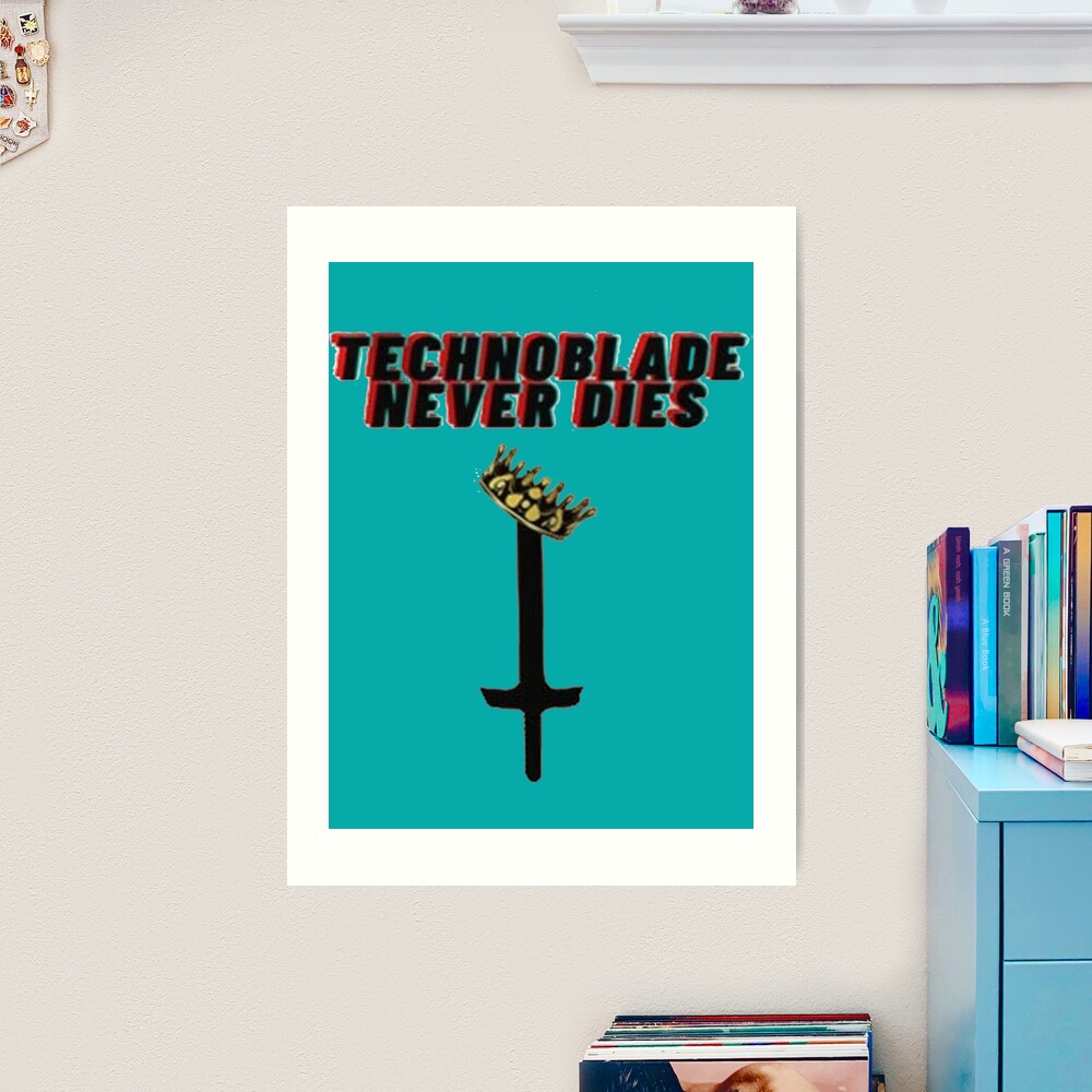 Technoblade Never Dies, an art print by Ruby Pearlmoon - INPRNT