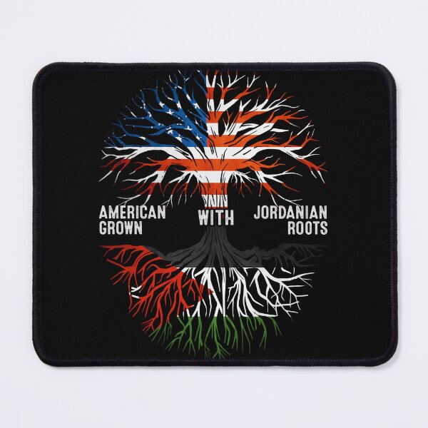 Item preview, American Grown With Jordanian Roots Tree Jordan Flag designed and sold by MoHaCo.