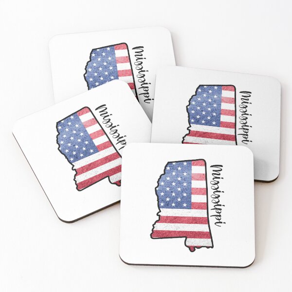Item preview, Mississippi State Outline with Patriotic USA American Flag designed and sold by Gsallicat.
