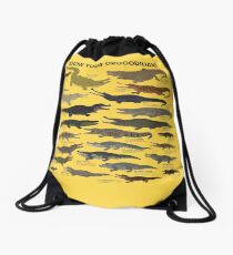 Know Your Crocodilians Drawstring Bag