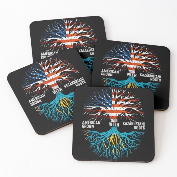 Item preview, American Grown With Kazakhstani Roots Tree Kazakhstan Flag designed and sold by MoHaCo.