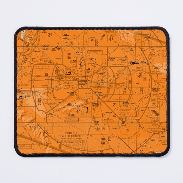 Item preview, Aviation Chart Phoenix Sky Harbor Airport - orange designed and sold by LAPilotGirl.
