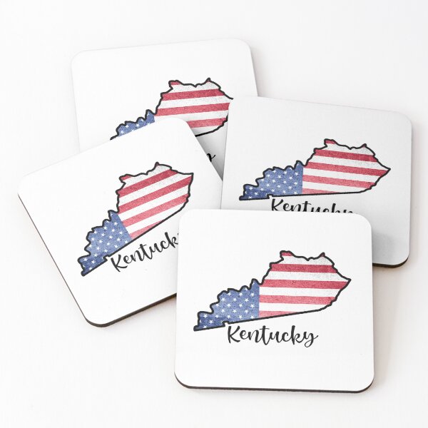 Item preview, Kentucky State Outline with Patriotic USA American Flag designed and sold by Gsallicat.