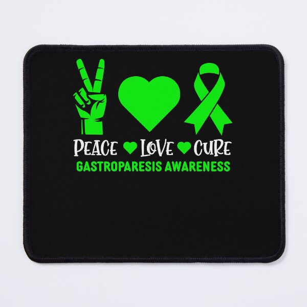 Item preview, Gastroparesis Awareness Month 2022 Gastroparesis Awareness Peace Love Cure designed and sold by OtiliaNikolaus.