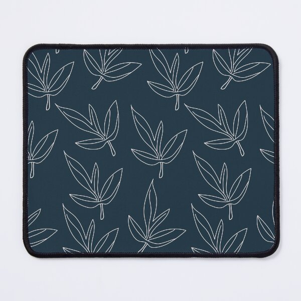 Item preview, Minimal Line Art Leaf Pattern Blue designed and sold by technicolorable_art.