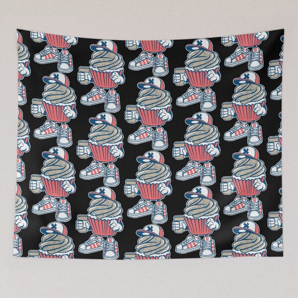 Artikelvorschau, Gehender Cupcake entworfen und verkauft von Cheap Women's Shirts.