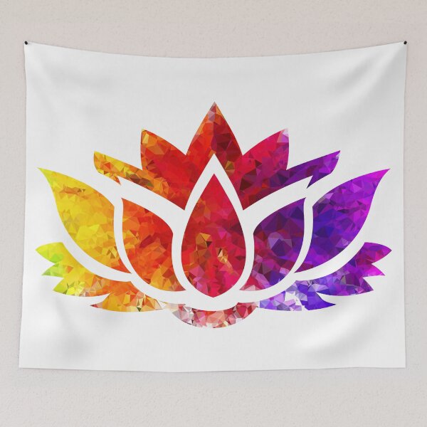 Item preview, Lotus Flower - Topaz Ruby Sapphire Lotus Flower Silhouette designed and sold by red-mode.