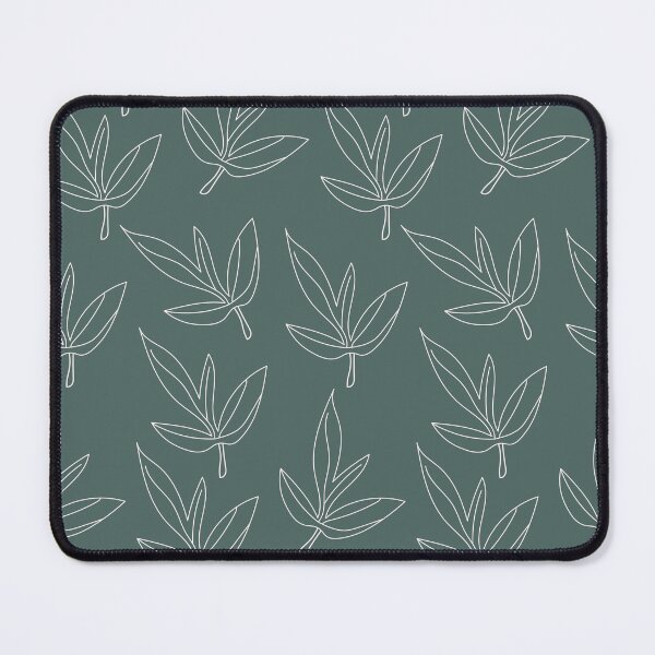 Item preview, Minimal Line Art Leaf Pattern Green designed and sold by technicolorable_art.