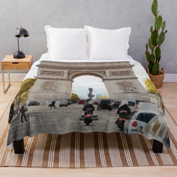 Item preview, Traffic at Arc de Triomphe in Paris - Watercolour Style designed and sold by WWWC2288.