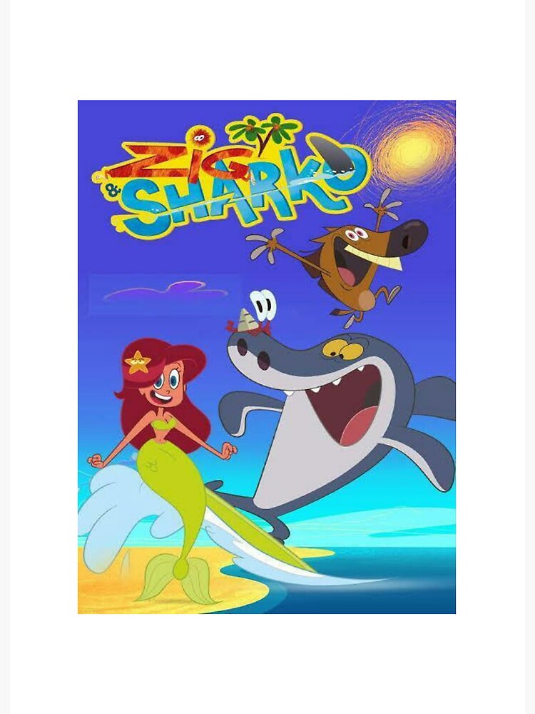 Zig and sharko Art Board Print for Sale by collinsdrawings