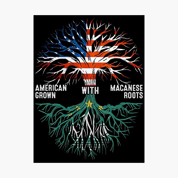 Item preview, American Grown With Macanese Roots Macau Flag designed and sold by MoHaCo.