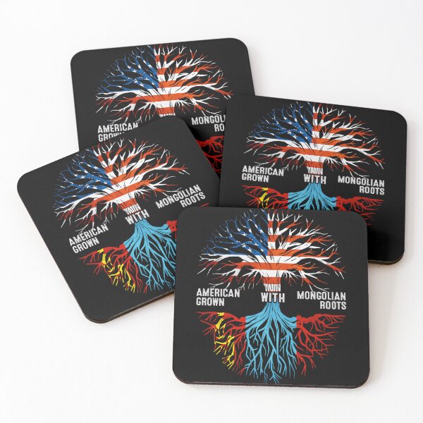 Item preview, American Grown With Mongolian Roots Tree Mongolia Flag designed and sold by MoHaCo.