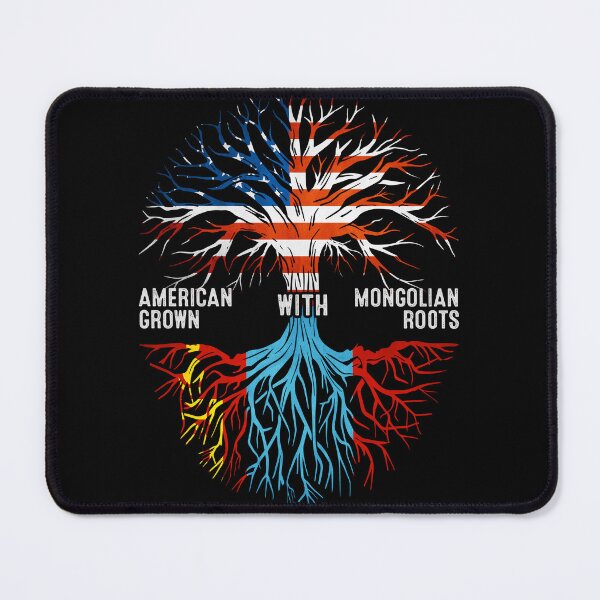 Item preview, American Grown With Mongolian Roots Tree Mongolia Flag designed and sold by MoHaCo.