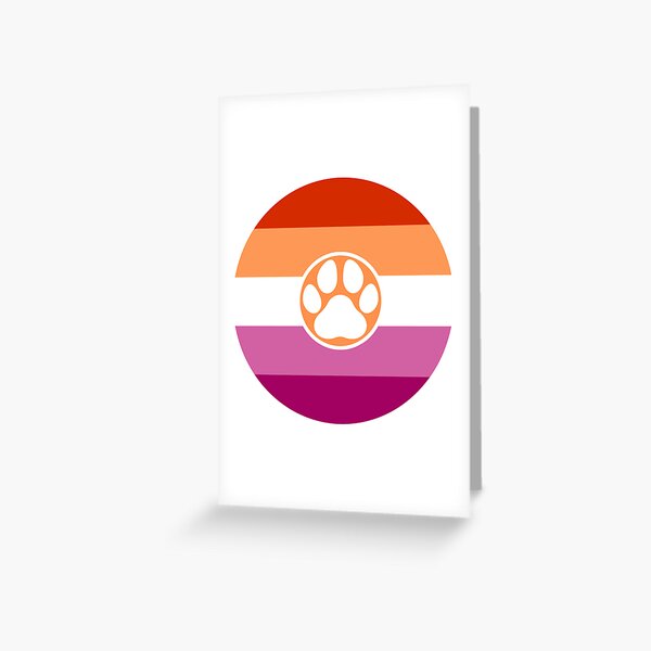 Lesbian Pride Flag Furry Sticker Greeting Card For Sale By Coyote