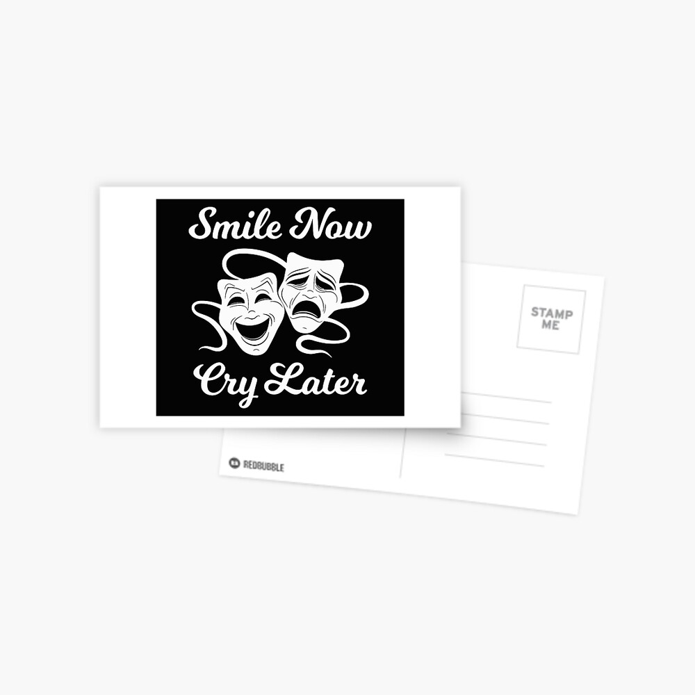 "Smile Now Cry Later Chicano Chicana Art Gift" Postcard for Sale by