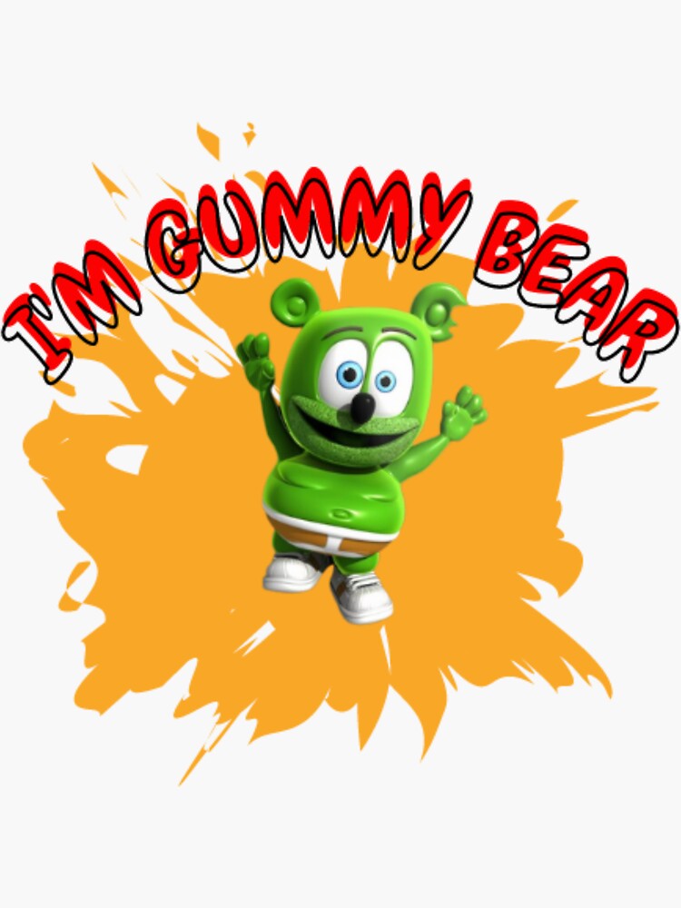 Funny Cute Kids I'm a Gummy Bear Cartoon Gift Sticker for Sale by