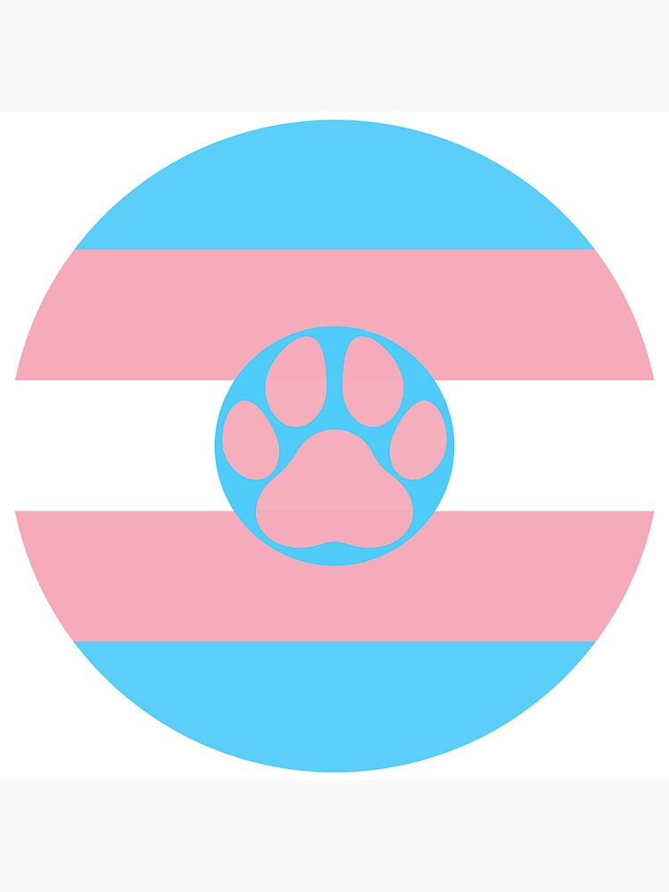 Transgender Pride Flag Furry Sticker Poster For Sale By Coyote Corner