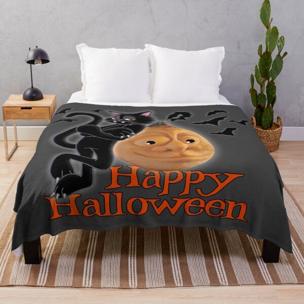 Item preview, Black Cat & Pumpkin Happy Halloween  designed and sold by FringeDweller2.