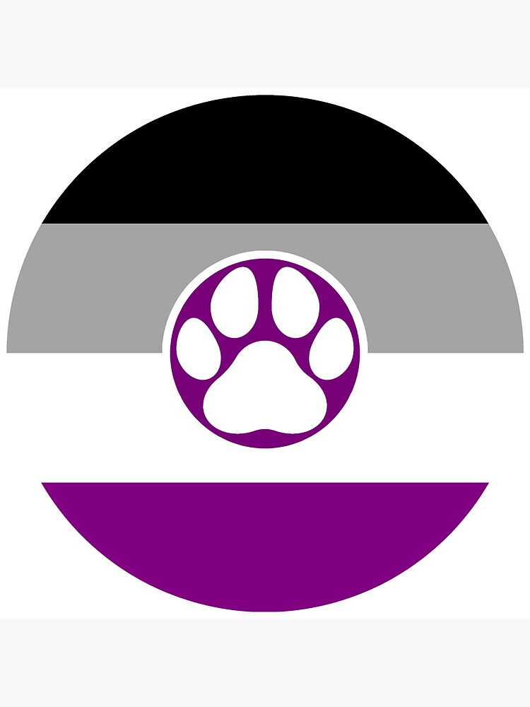 Asexual Pride Flag Furry Sticker Poster For Sale By Coyote Corner