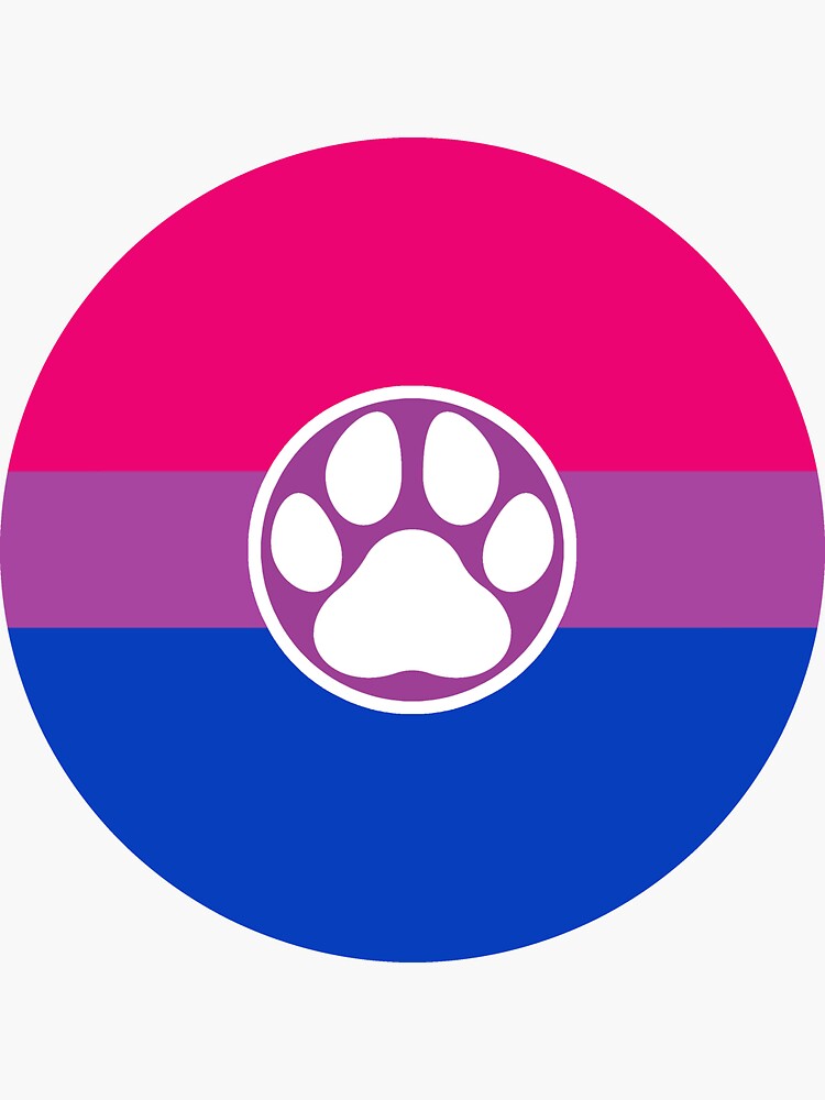 Bisexual Pride Flag Furry Sticker Sticker For Sale By Coyote Corner