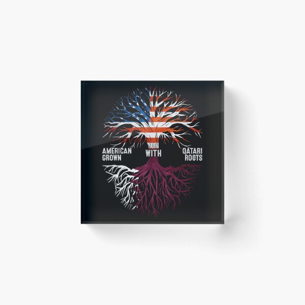 Item preview, American Grown With Qatari Roots Qatar Flag designed and sold by MoHaCo.