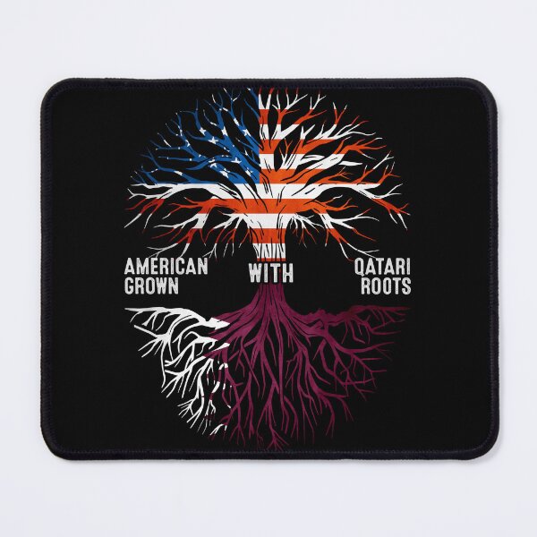 Item preview, American Grown With Qatari Roots Qatar Flag designed and sold by MoHaCo.