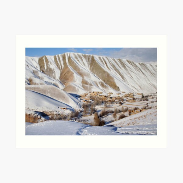 Village in winter (Afghanistan) Art Print