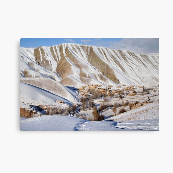 Village in winter (Afghanistan) Canvas Print