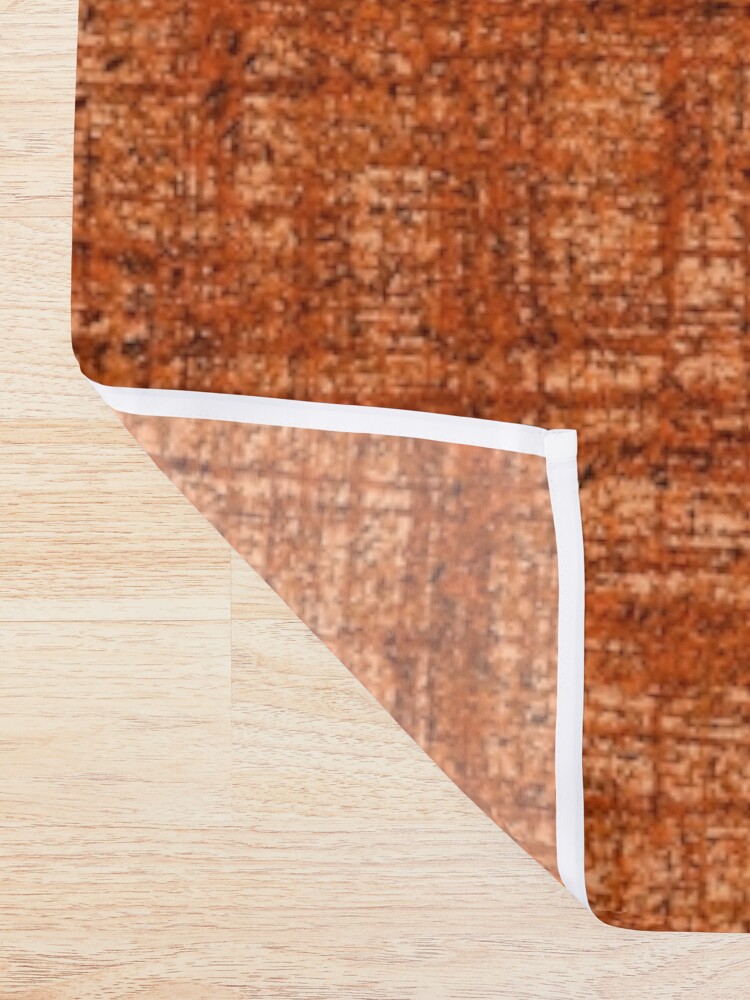 Alternate view of Textured Tweed - Rust Orange Shower Curtain