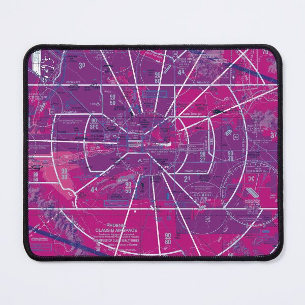 Item preview, Aviation Chart Phoenix Sky Harbor Airport - purple/pink designed and sold by LAPilotGirl.