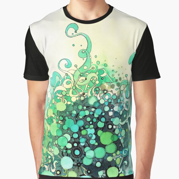 Visible Connections - Watercolor and Pen Art Graphic T-Shirt