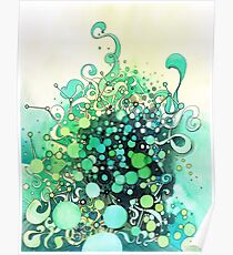 Visible Connections - Watercolor and Pen Art Poster