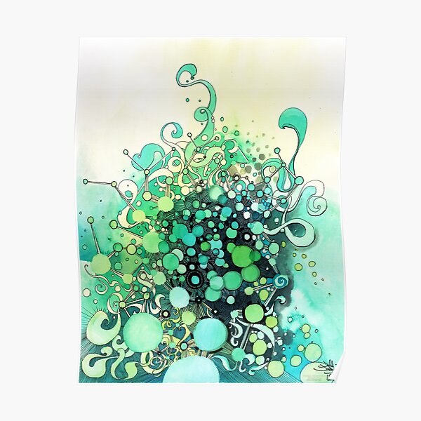 Visible Connections - Watercolor and Pen Art Poster