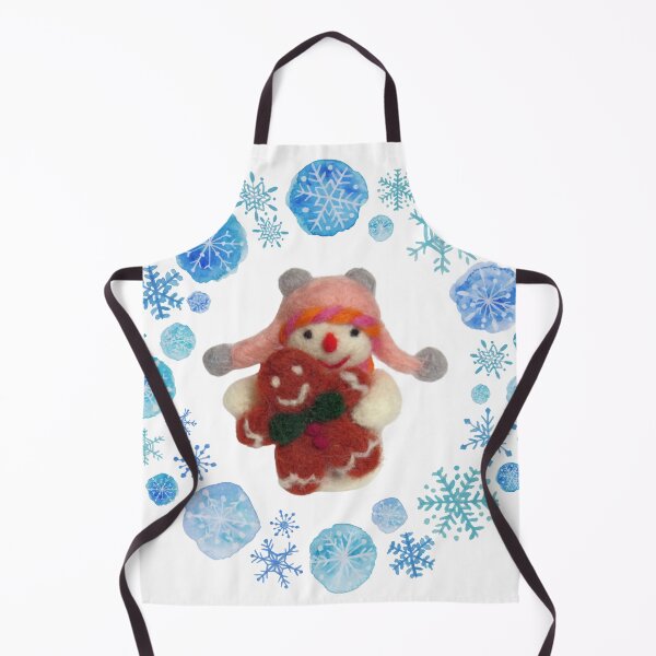 Item preview, Snowman Christmas Snowflake cute pattern with a gingerbread cookie designed and sold by HappyVibesAlert.