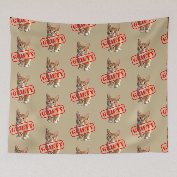 Item preview, Guilty Kitten Not Fooling Anyone with Cute, Innocent Look designed and sold by the-other-joe.