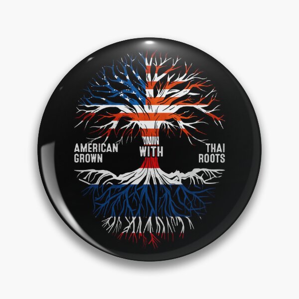 Item preview, American Grown With Thai Roots Tree Thailand Flag designed and sold by MoHaCo.