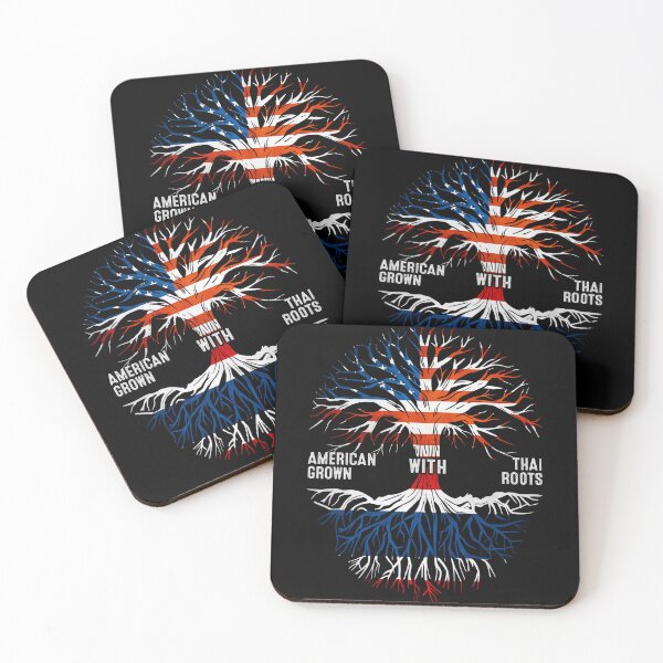 Item preview, American Grown With Thai Roots Tree Thailand Flag designed and sold by MoHaCo.