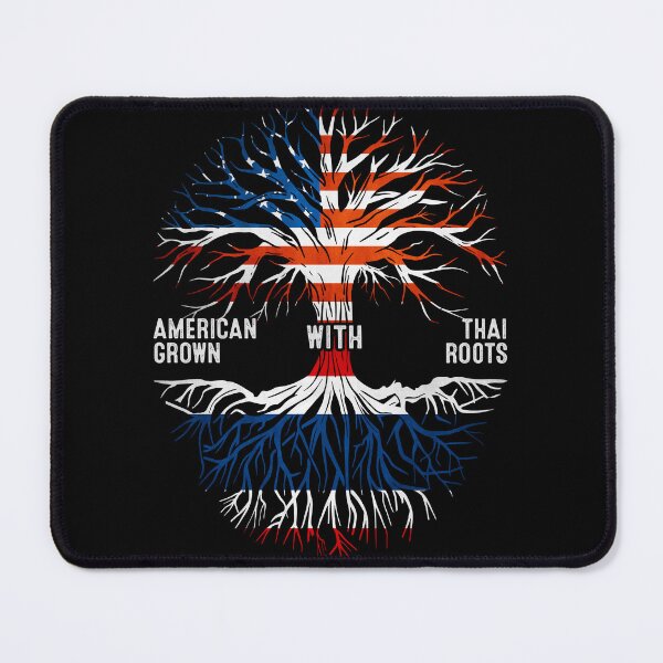 Item preview, American Grown With Thai Roots Tree Thailand Flag designed and sold by MoHaCo.