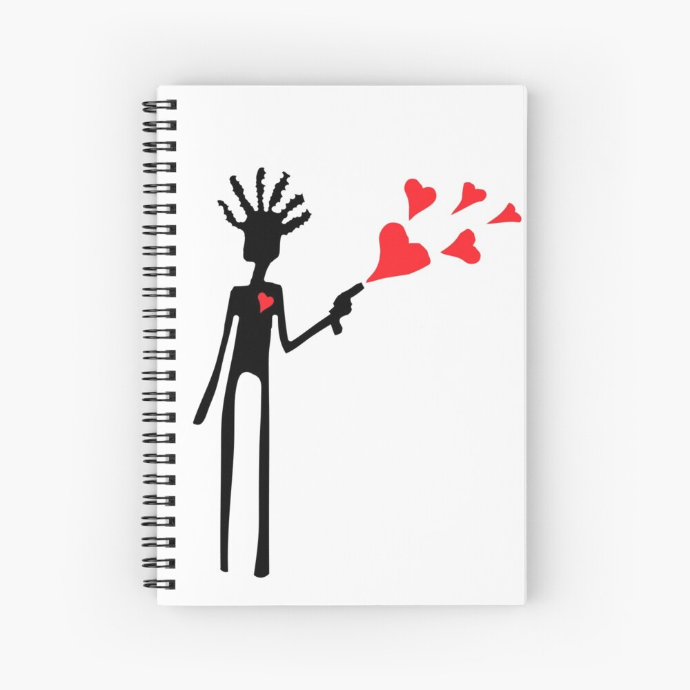 Armed With a Heart Spiral Notebook