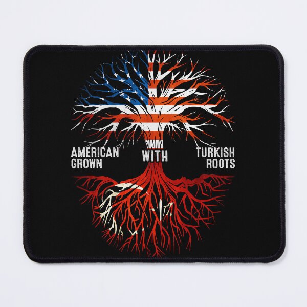 Item preview, American Grown With Turkish Roots Tree Turkey Flag designed and sold by MoHaCo.