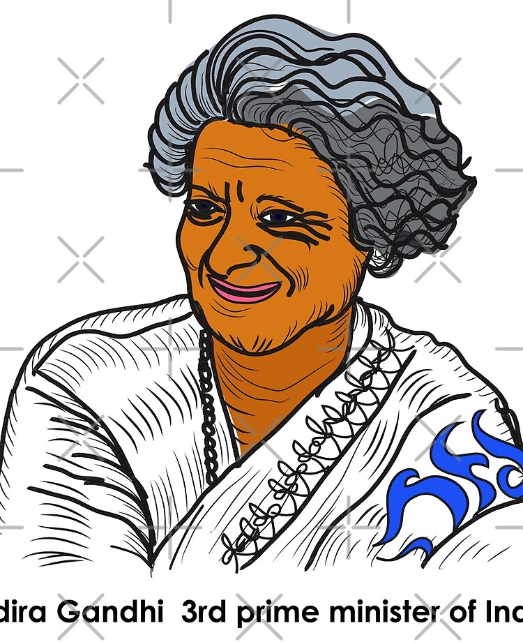 How to draw former prime minister indira Gandhi pencil sketch/Indira Gandhi  sketch of grid method - YouTube