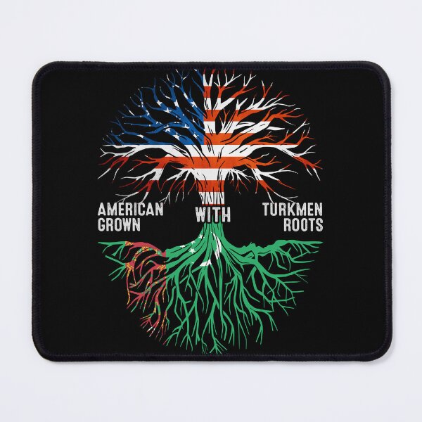 Item preview, American Grown With Turkmen Roots Tree Turkmenistan Flag designed and sold by MoHaCo.