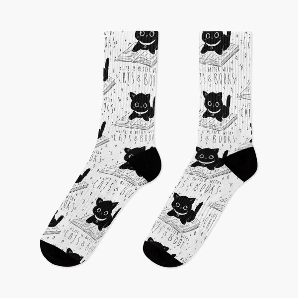 Item preview, Black Cat Book For Women Life Is Better With Cats And Books designed and sold by CoolCreative.