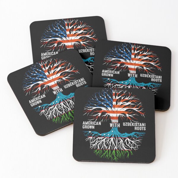 Item preview, American Grown With Uzbekistani Roots Tree Uzbekistan Flag designed and sold by MoHaCo.