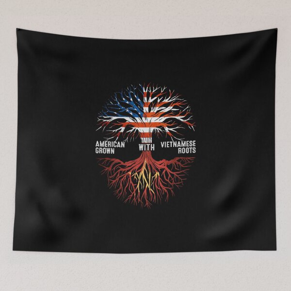 Item preview, American Grown With Vietnamese Roots Tree Vietnam Flag designed and sold by MoHaCo.